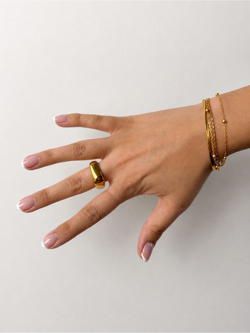 Gold Signet Ring - Yellow Gold Tone